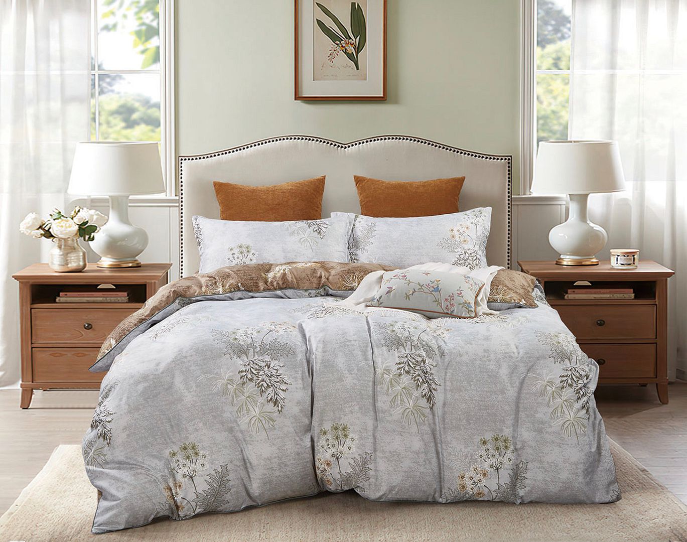 Duvet Covers: Abbotson Super King Size Quilt/Duvet Cover Set
