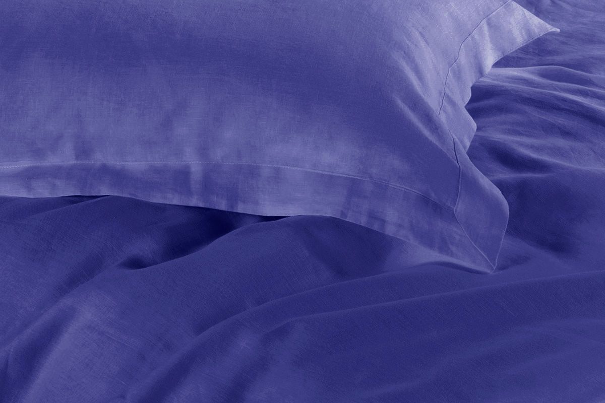 Duvet Covers: 1000TC Tailored Queen Size Royal Blue Duvet Quilt Cover Set