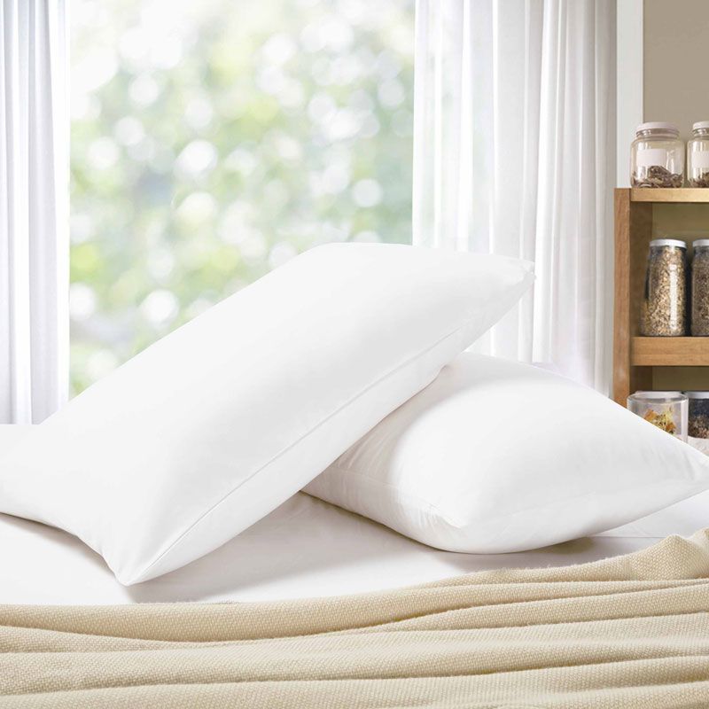 Pillows: 1000TC Premium Ultra Soft Queen size Pillowcases 2-Pack - White