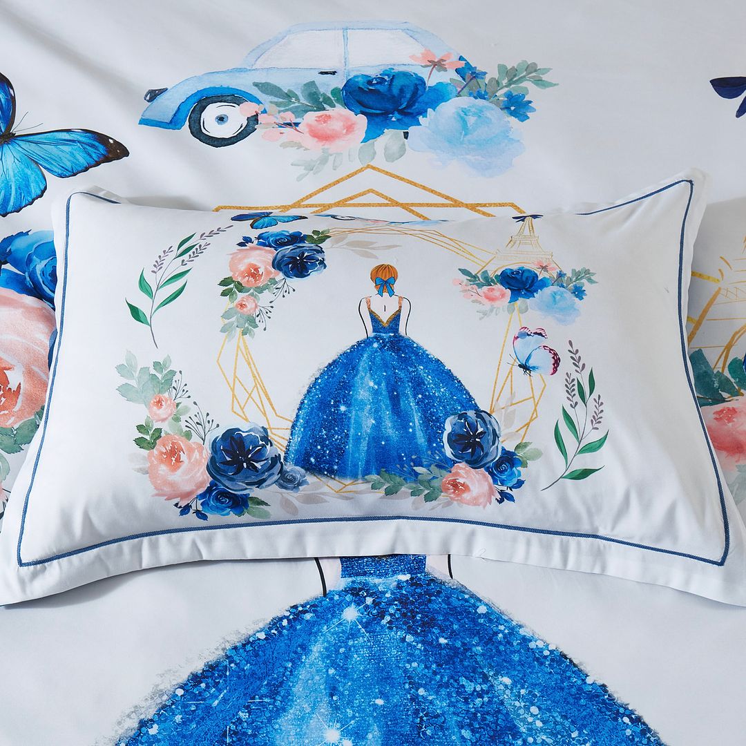 Duvet Covers: Princess Kids Quilt Cover Set - Double Size