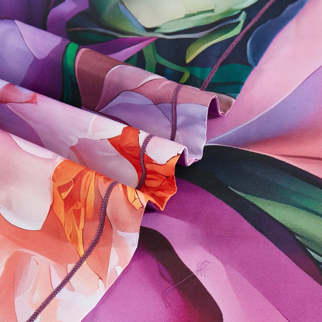 Duvet Covers: Kaie Floral Quilt Cover Set - King Size