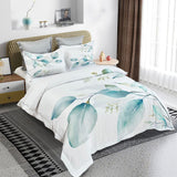 Duvet Covers: Angelis Leaves Quilt Cover Set - King Size