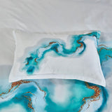 Duvet Covers: Ocean Marble Quilt Cover Set - King Size