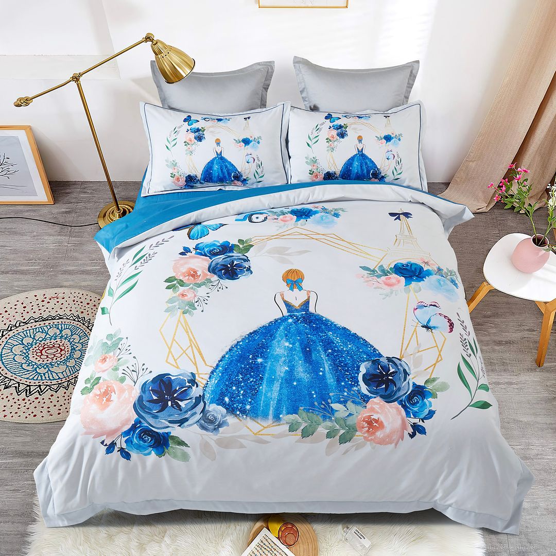 Duvet Covers: Princess Kids Quilt Cover Set - King Single Size