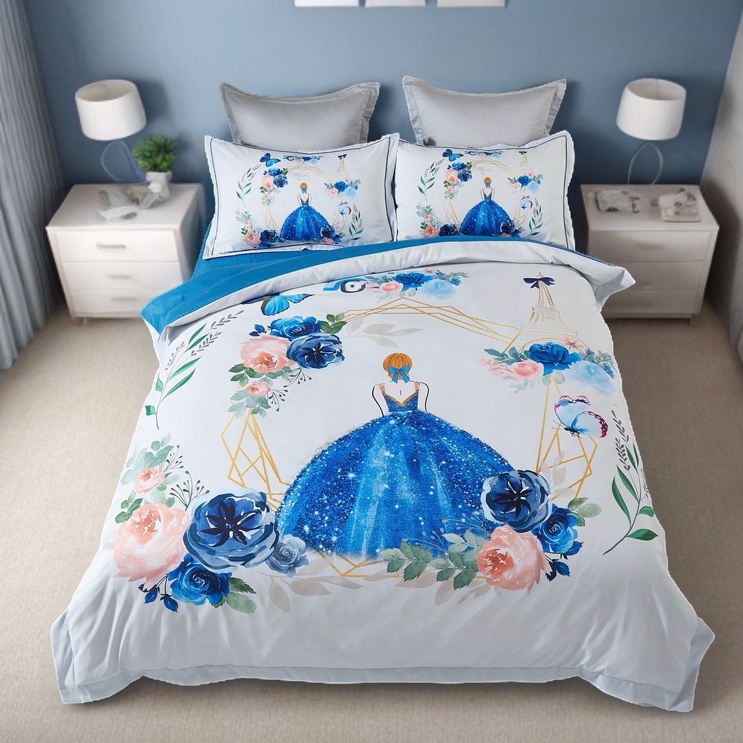 Duvet Covers: Princess Kids Quilt Cover Set - King Single Size