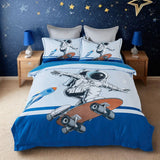 Duvet Covers: Astronaut Kids Quilt Cover Set - King Single Size