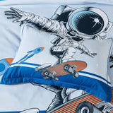 Duvet Covers: Astronaut Kids Quilt Cover Set - King Single Size