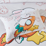 Duvet Covers: Rabbit Kids Quilt Cover Set - King Single Size