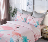 Duvet Covers: Flamingo Kids Quilt Cover Set - King Single Size