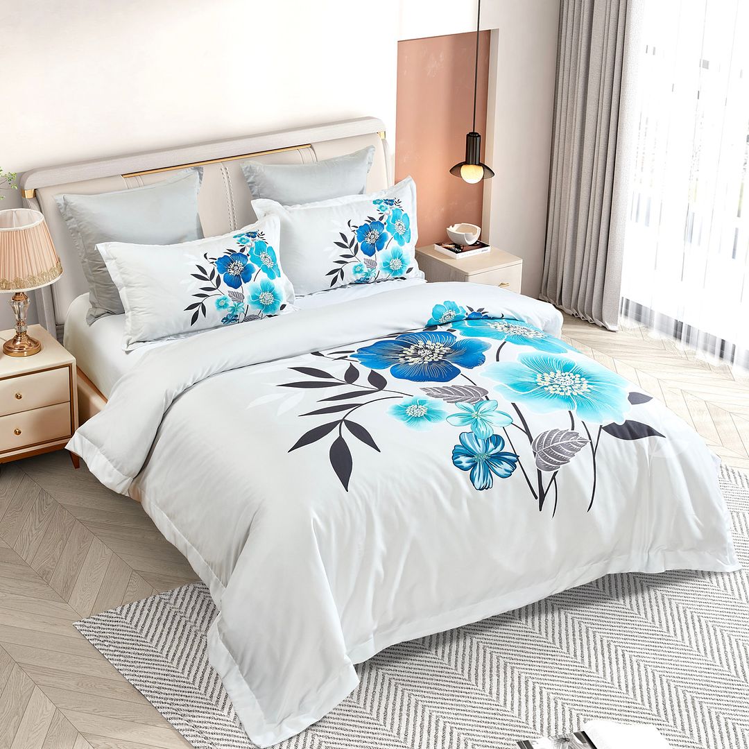 Duvet Covers: Braithe Floral Quilt Cover Set - Queen Size