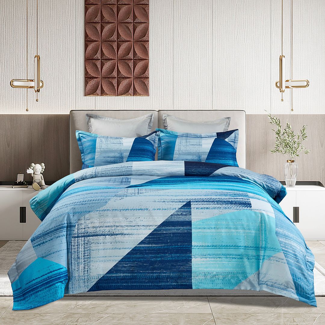 Duvet Covers: Mondrian Quilt Cover Set - Queen Size