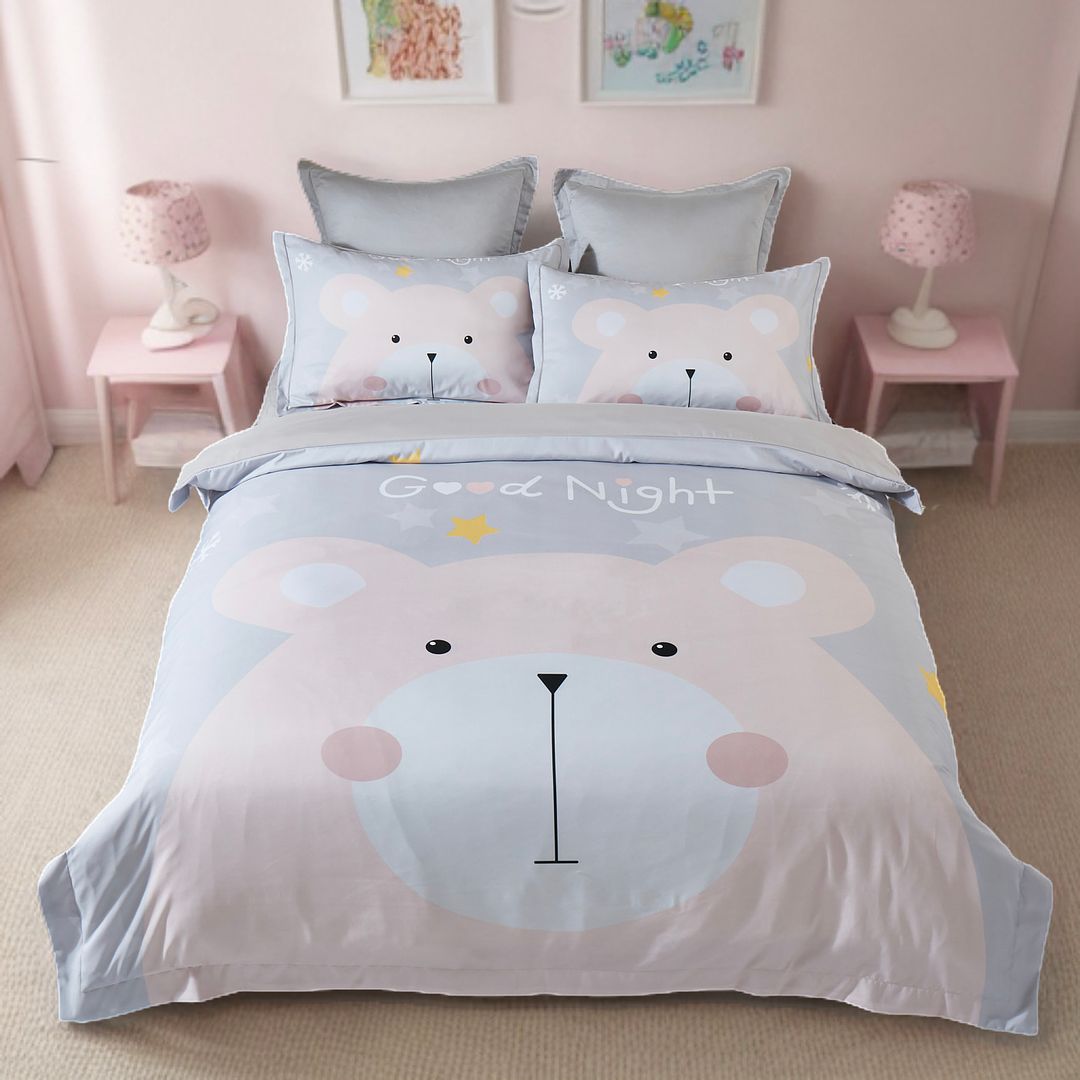 Duvet Covers: Bear Kids Quilt Cover Set - Single Size