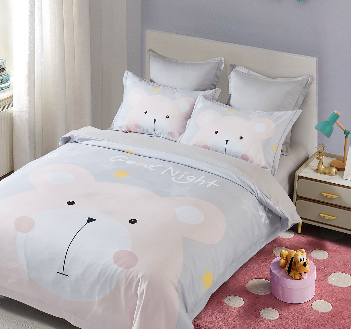 Duvet Covers: Bear Kids Quilt Cover Set - Single Size
