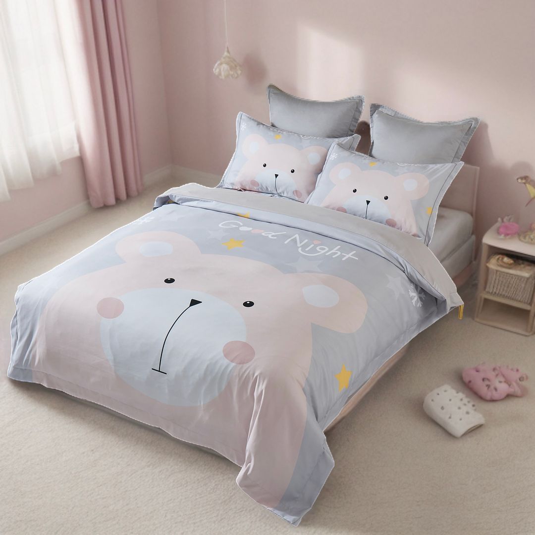 Duvet Covers: Bear Kids Quilt Cover Set - Single Size
