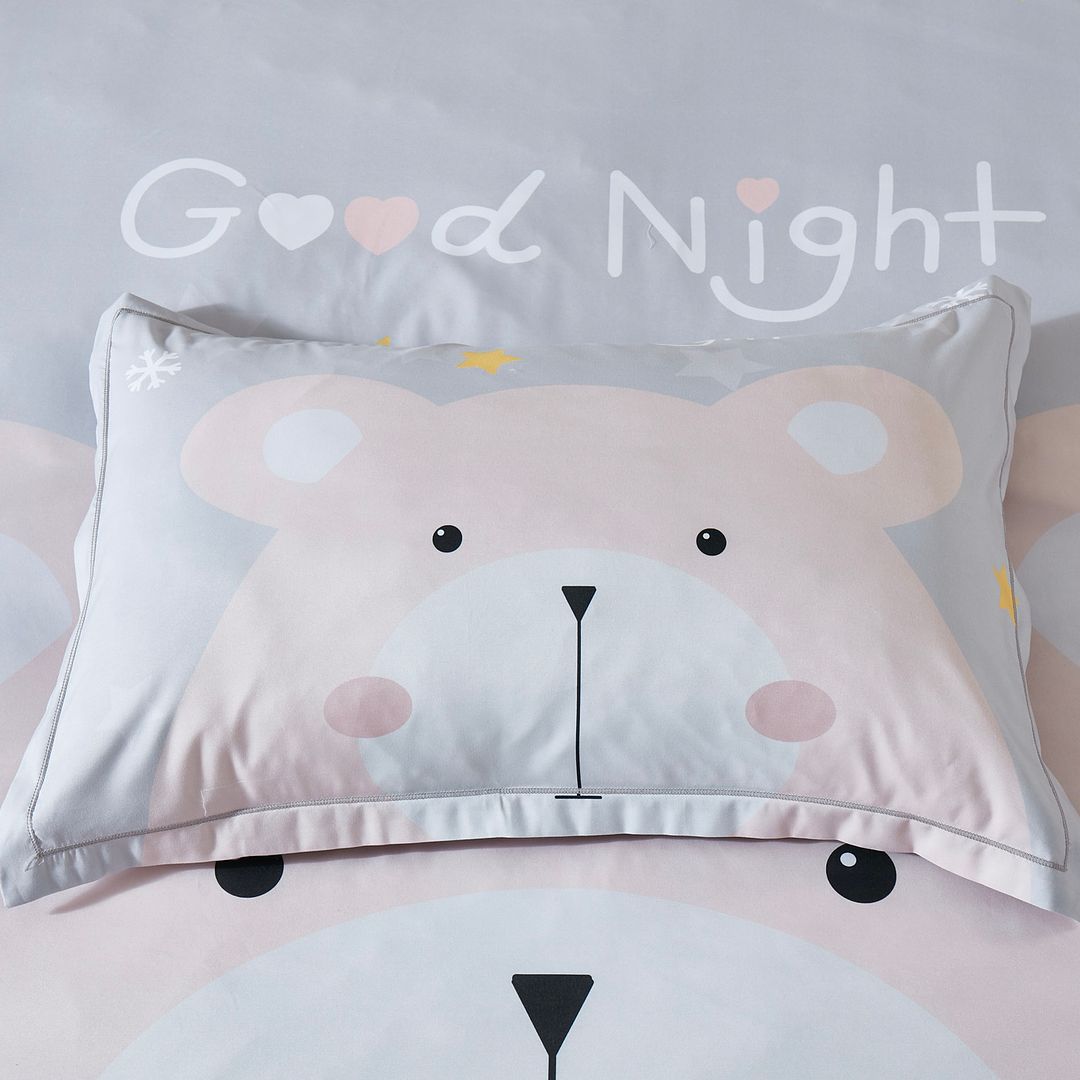 Duvet Covers: Bear Kids Quilt Cover Set - Single Size