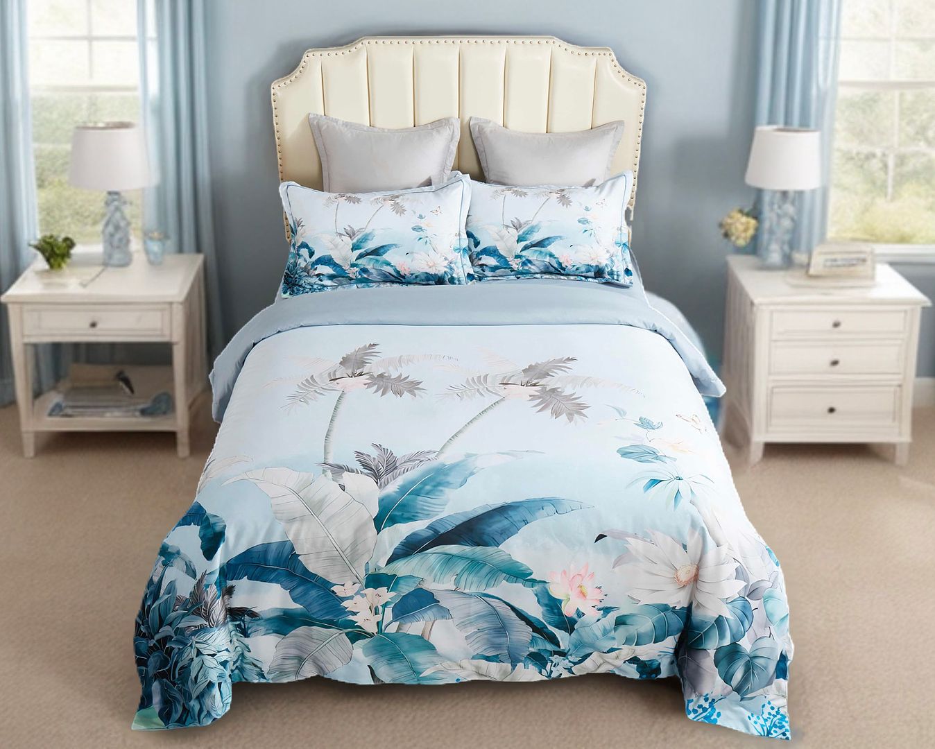 Duvet Covers: Tropical Quilt Cover Set - Super King Size