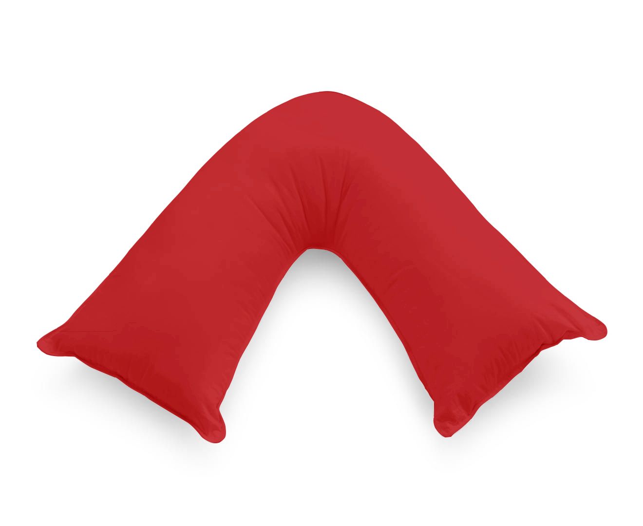 Pillows: 1000TC Premium Ultra Soft V SHAPE Pillowcase - Red