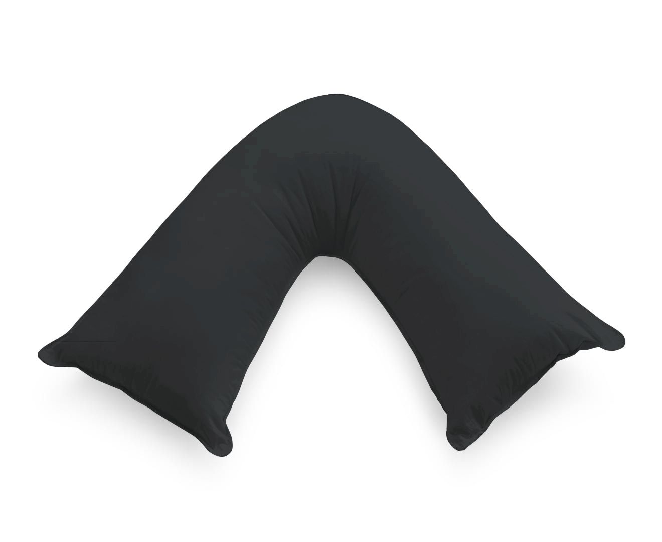 Pillows: 1000TC Premium Ultra Soft V SHAPE Pillowcase - Black