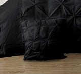 Sofa Accessories: Diamond Pintuck Premium Ultra Soft Cushion Covers 2-Pack - Black