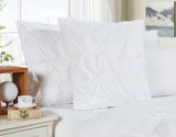 Pillowcases: Diamond Pintuck Premium Ultra Soft European Pillowcases 2-Pack - White