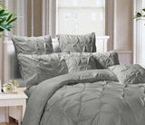Pillowcases: Diamond Pintuck Premium Ultra Soft European Pillowcases 2-Pack - Grey