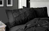 Pillowcases: Diamond Pintuck Premium Ultra Soft Standrad size Pillowcases 2-Pack - Black