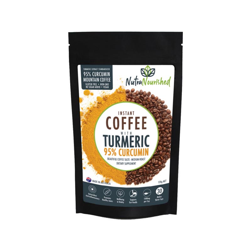 Pharmaceutical Supplies: Instant Coffee with 95% Pure Organic Curcumin - Turmeric Extract Powder (1,000mg) - 120g