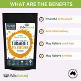 Vitamins & Supplements: Pure Organic 95% Curcumin Powder (60g/1 month supply) - 1500mg of Turmeric Extract Buffered with Black Pepper