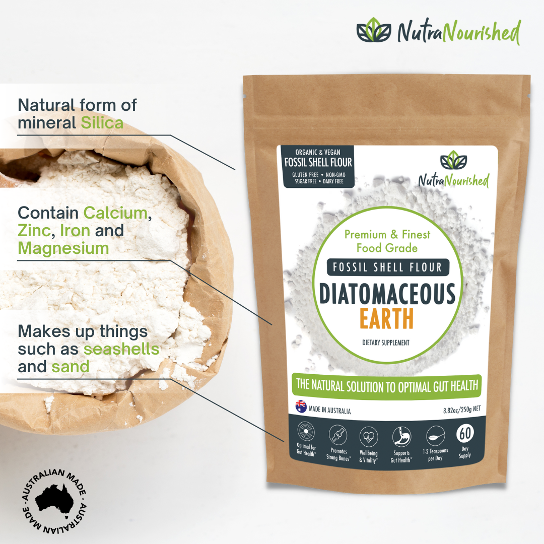 Seasonings & Spices: Fossil Shell Flour Powder - Food Grade Diatomaceous Earth - 250g