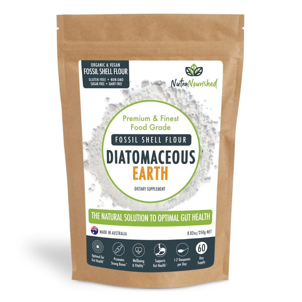 Seasonings & Spices: Fossil Shell Flour Powder - Food Grade Diatomaceous Earth - 250g