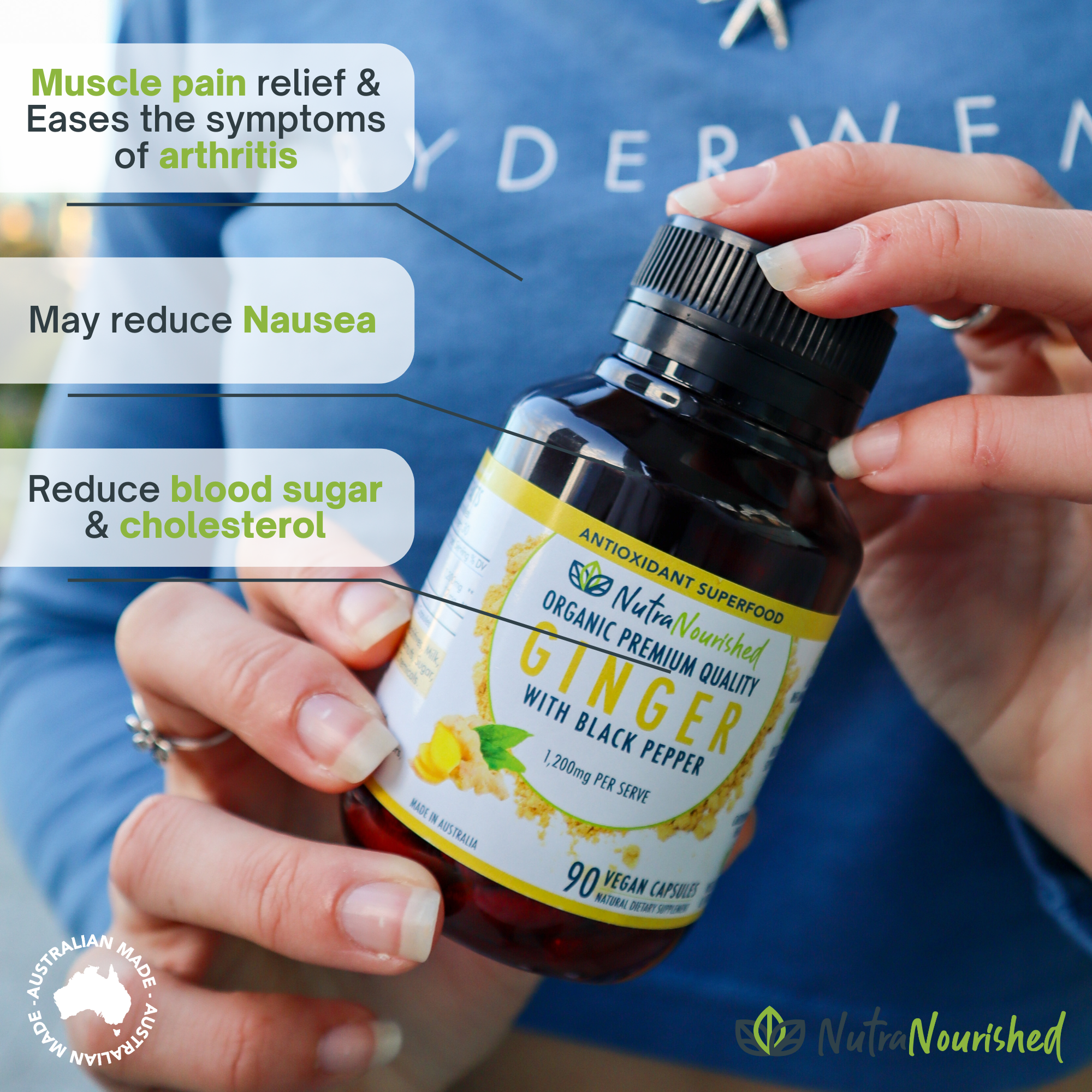 Vitamins & Supplements: Ginger Capsules Organic Vegan - 90 Vegan Capsules