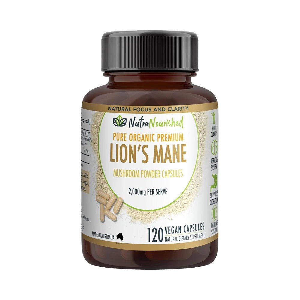 Vitamins & Supplements: Lion's Mane Mushroom Hericium erinaceus (2,000mg) 120 Vegan Capsules