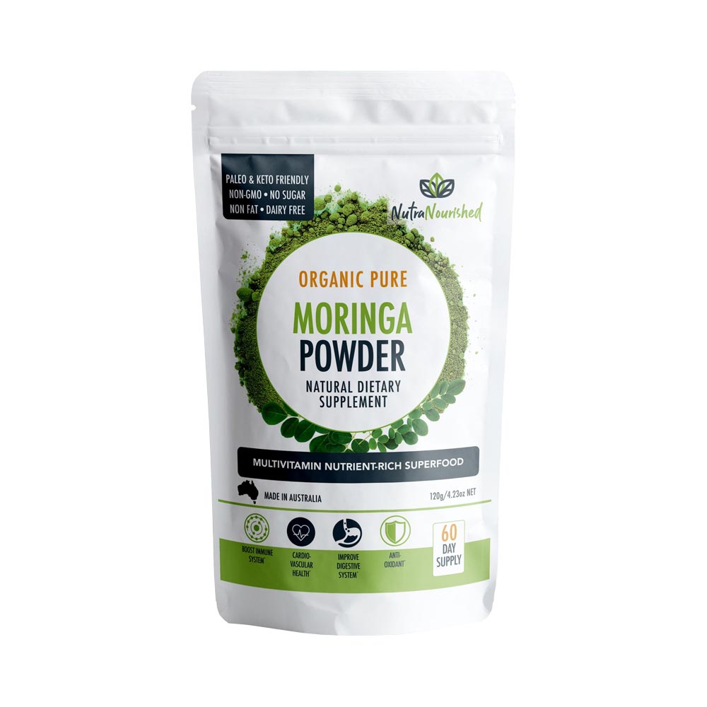 Vitamins & Supplements: Organic Pure Moringa Leaf Powder 120g