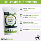 Vitamins & Supplements: Organic Pure Moringa Leaf Powder 120g