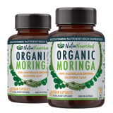 Vitamins & Supplements: VALUE BUNDLE: Organic Pure Moringa Leaf Capsules - Australian Grown - 2 x 60 Vegan Capsules (2 Months Supply)