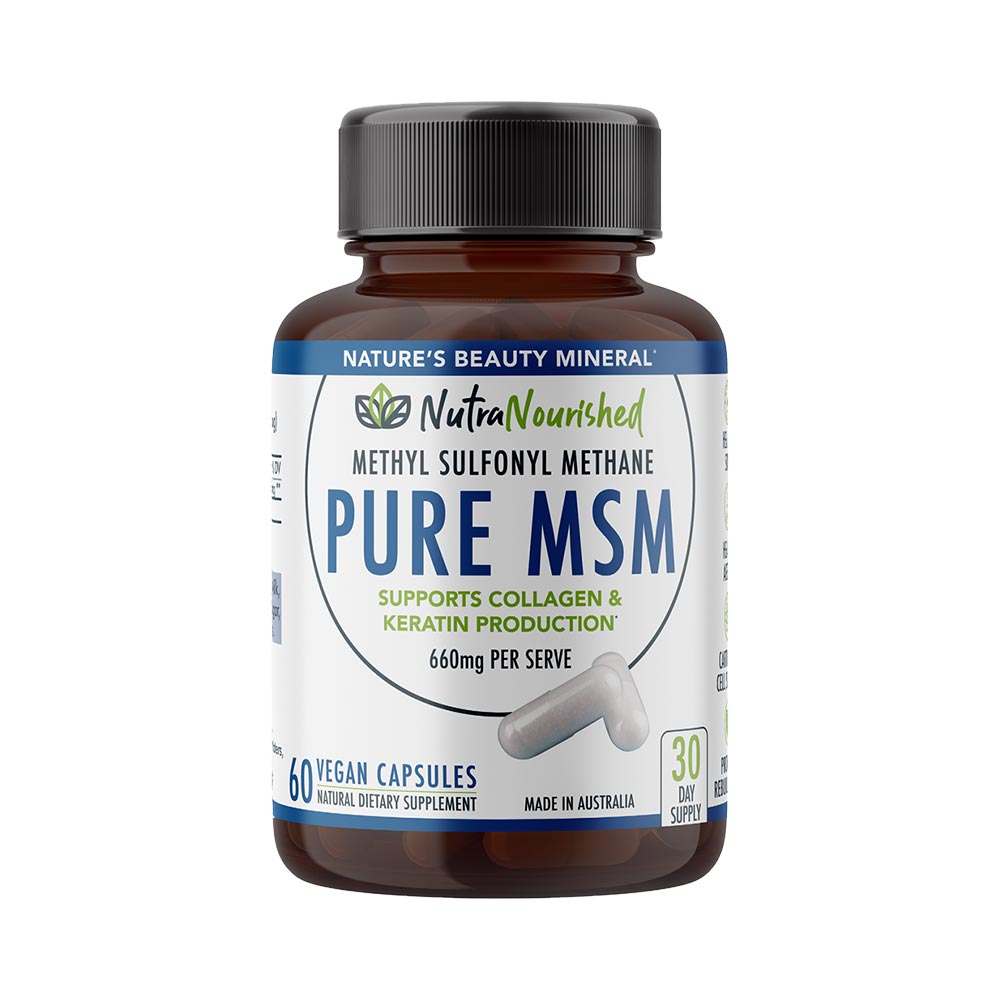 Pharmaceutical Supplies: Pure MSM Capsules - Methyl Sulfonyl Methane - (660mg), 60 Vegan Capsules/1 Month