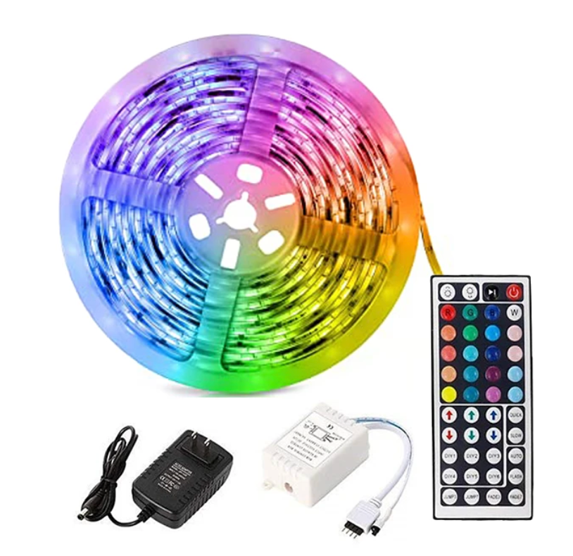 Lighting Accessories: Waterproof 12V RGB 5M 3528 300 LED Strips Lights 44 Keys Controller