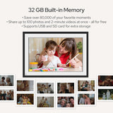 10.1 Inch Digital Picture Frame - 1280 * 800 HD WiFi Enabled with Load from Phone Capability, 32GB Memory Touch Screen Digital Photo Frame Display