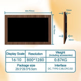 10.1 Inch Digital Picture Frame - 1280 * 800 HD WiFi Enabled with Load from Phone Capability, 32GB Memory Touch Screen  Photo  Display Brown