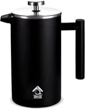 Black French Press Coffee Maker 350ml with Coffee Bean Can + Extra Filter Gift Set
