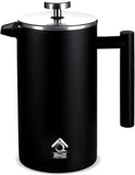 Black French Press Coffee Maker Plunger 1000ml