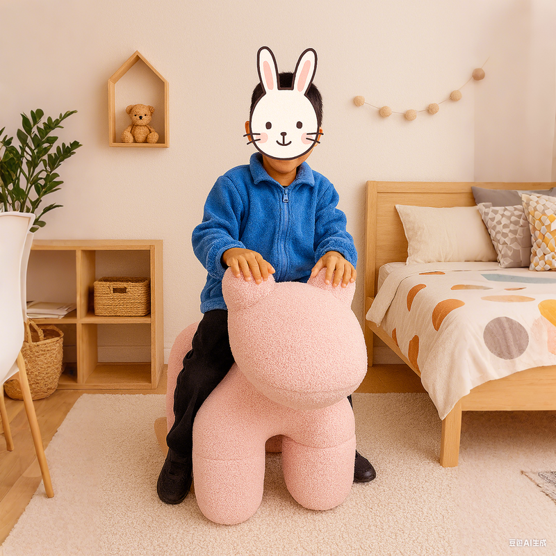 Arm Chairs & Recliners: Lamb Stool Chair Pink