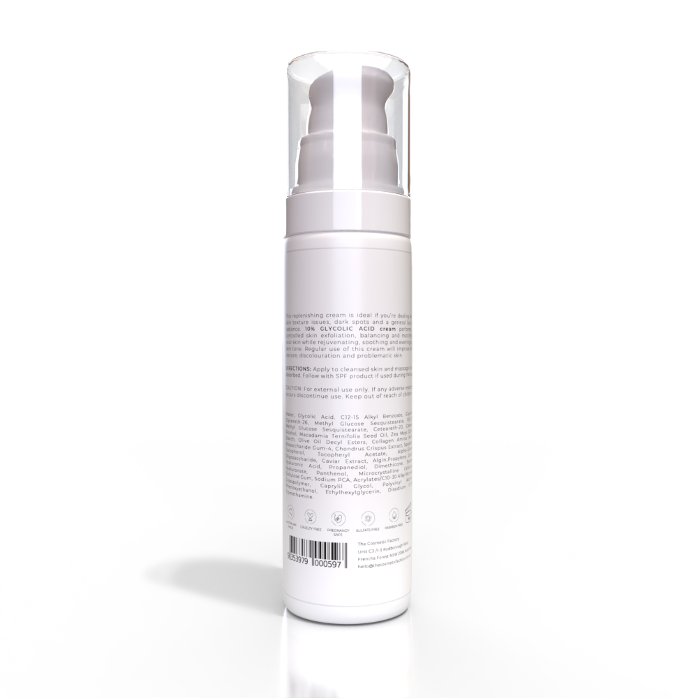 Facial Lotions & Moisturisers: 10% GLYCOLIC ACID CREAM | 50ML
