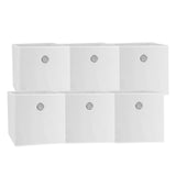 Storage Boxes: SORTI 33x33x27 CM Purple 6-Pack Foldable Storage Cubes - Fabric Bookcase Organizers for Toys and More