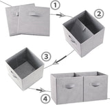 Storage Boxes: SORTI 33x33x27 CM Purple 6-Pack Foldable Storage Cubes - Fabric Bookcase Organizers for Toys and More