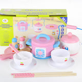 Pretend Play: Kids Wooden Kitchen Tea Set Pretend Play