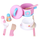 Pretend Play: Kids Wooden Kitchen Tea Set Pretend Play