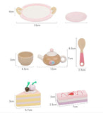 Pretend Play: Kids Wooden Kitchen Tea Set Pretend Play