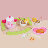 Pretend Play: Kids Wooden Kitchen Tea Set Pretend Play