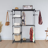 Clothing & Wardrobe Storage: Sorti Freestanding Portable Closet Metal Wardrobe Garment Rack Hanger